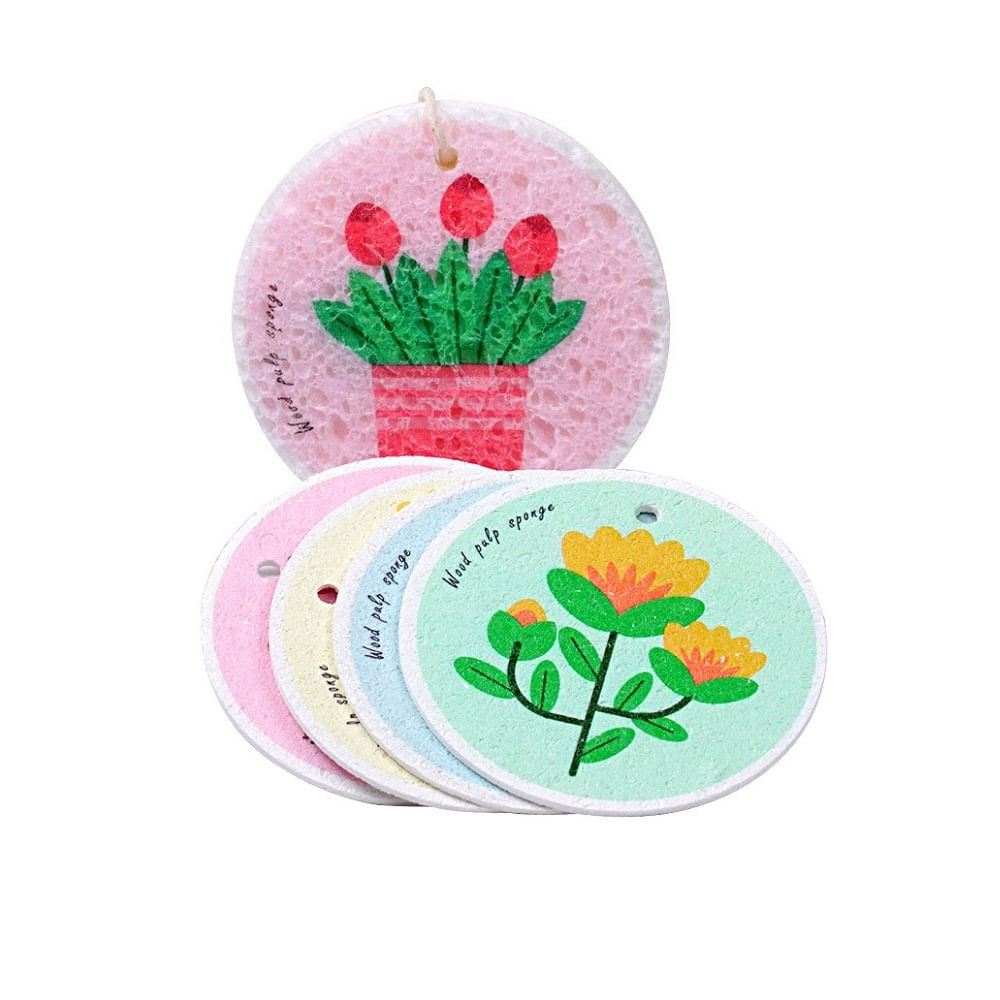 Esponja de bambu para lavar platos set de 3